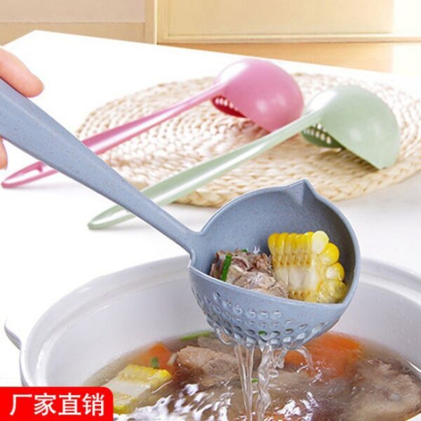 Wheat Straw Soup Drain Spoon - Image 4